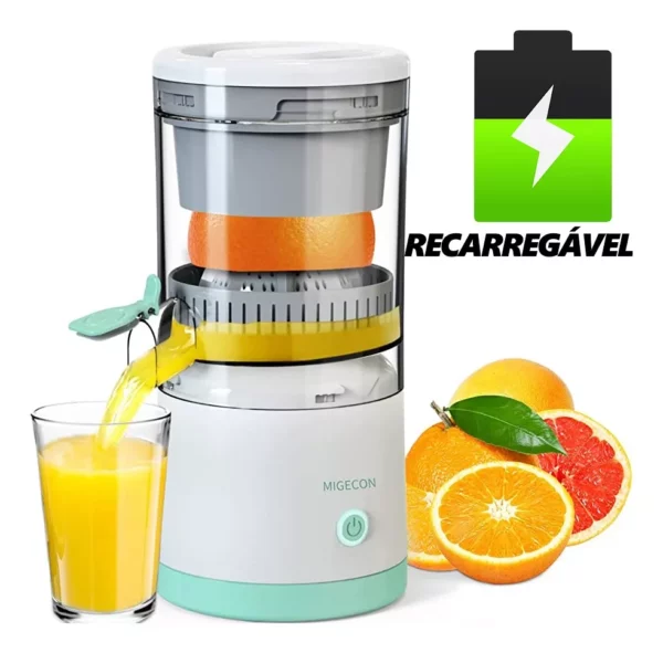 Espremedor Elétrico Portátil Turbo Sucos 400ml Recarregável