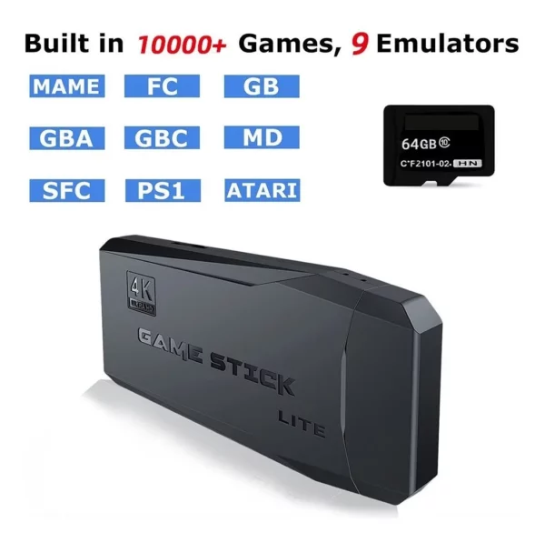 Controlador De Videogame Retrô Clássico Sem Fio Gamepad 4k - Image 3