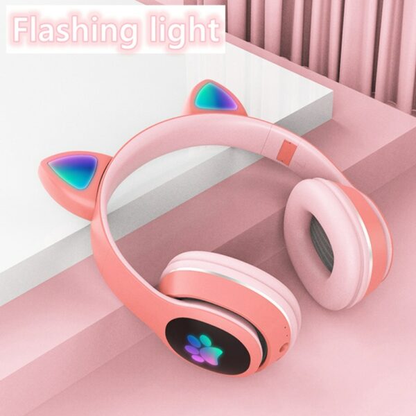 Fone De Ouvido Bluetooth Orelha Gatinho Infantil Led Sem Fio - Image 4