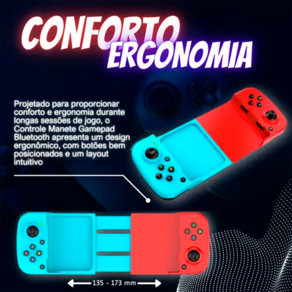 Controle Gamepad Bluetooth 5.0 P/ Celular Android Ios Bsp-d3 - Image 4