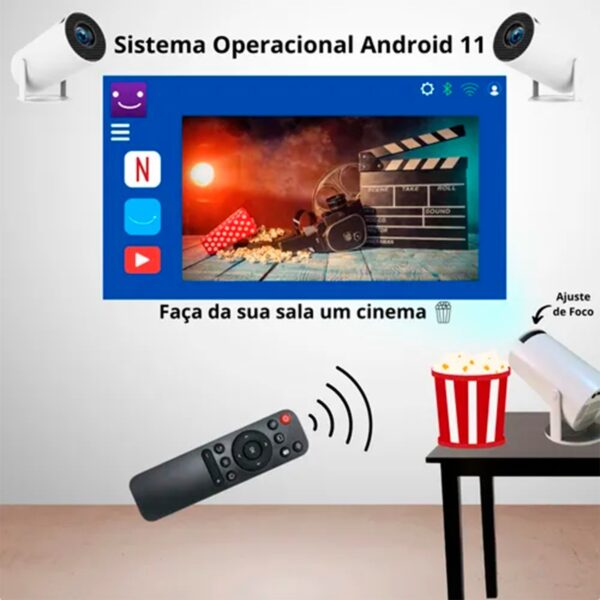 Mini Projetor Portátil Hy300 1080p Full Hd Android Cinema Bt - Image 2